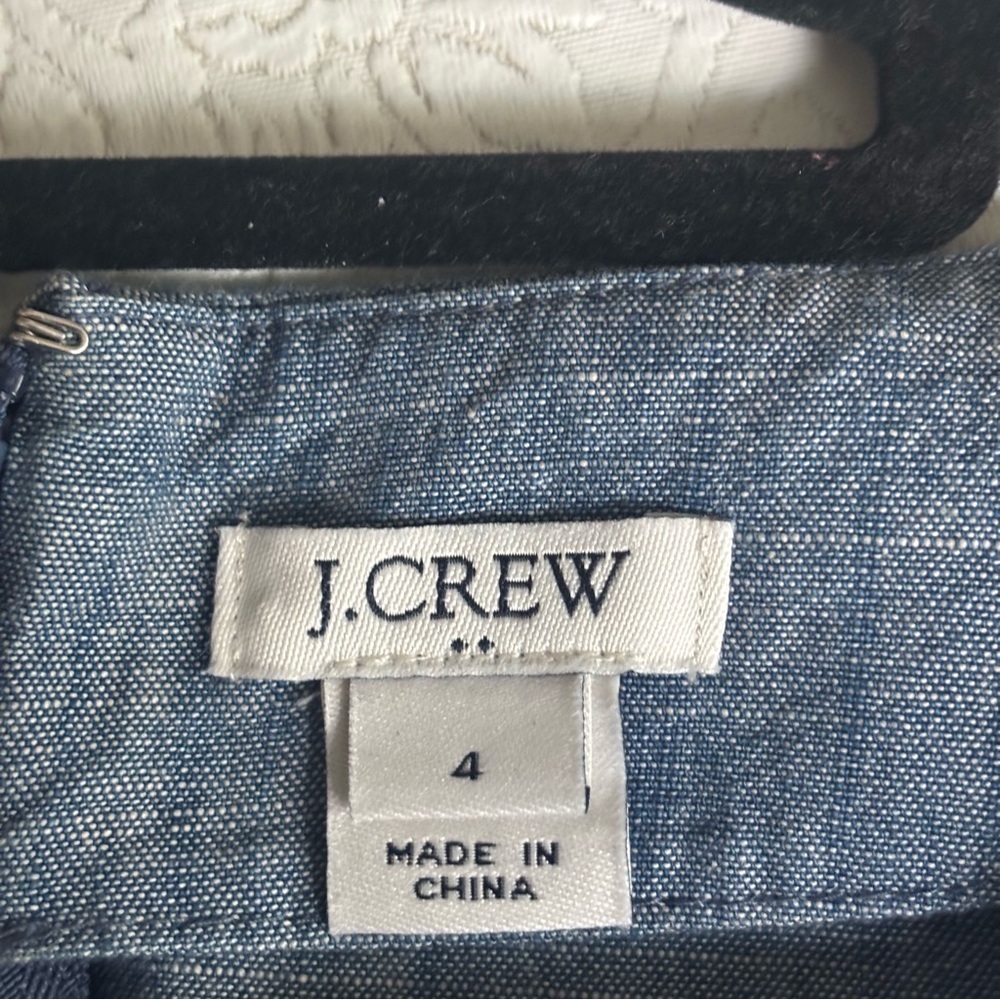 J. Crew Light Denim V-Neck Dress, Size 4 - Picture 10 of 11